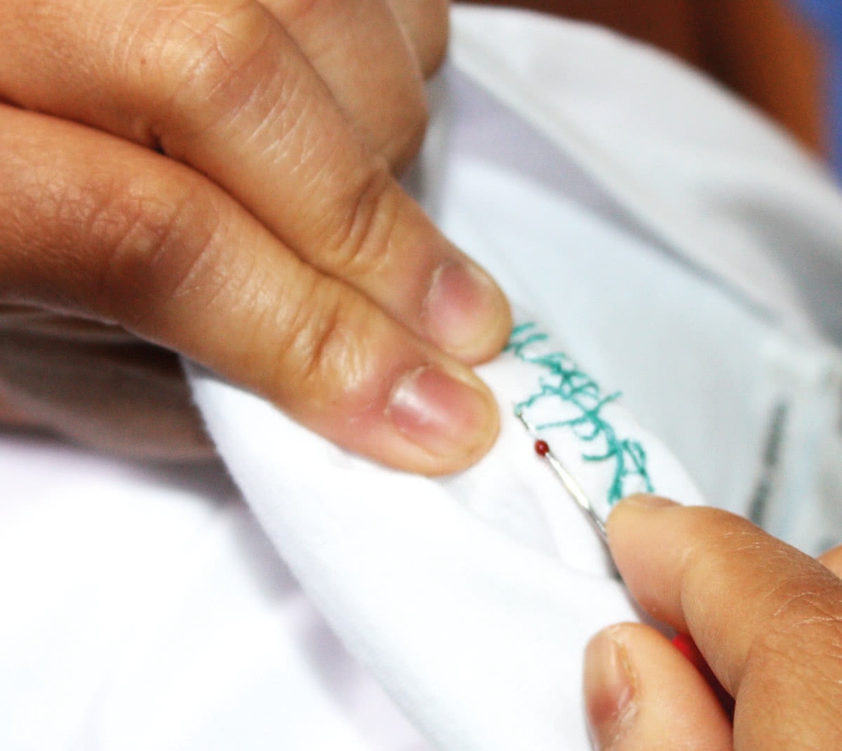 Linh en train de broder